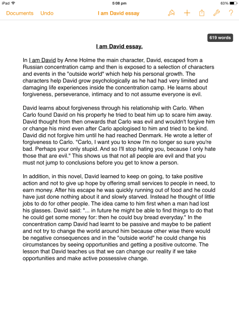 I am david essay